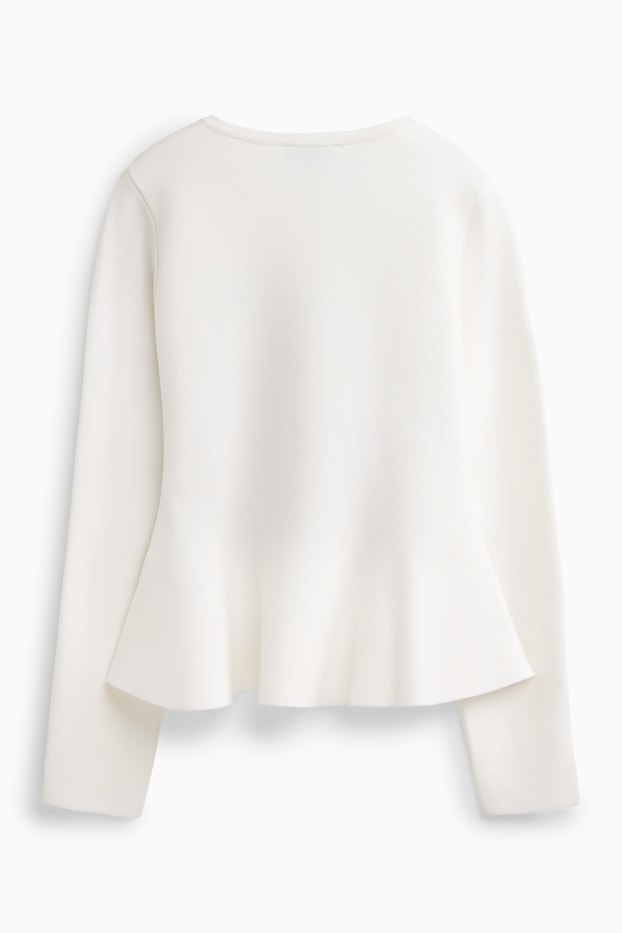 Damen - Strickjacke - weiß