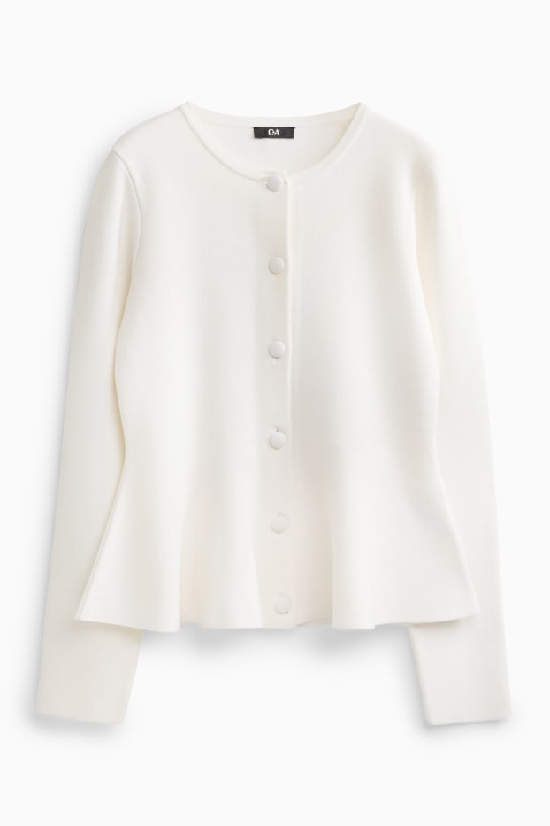 Damen - Strickjacke - weiß