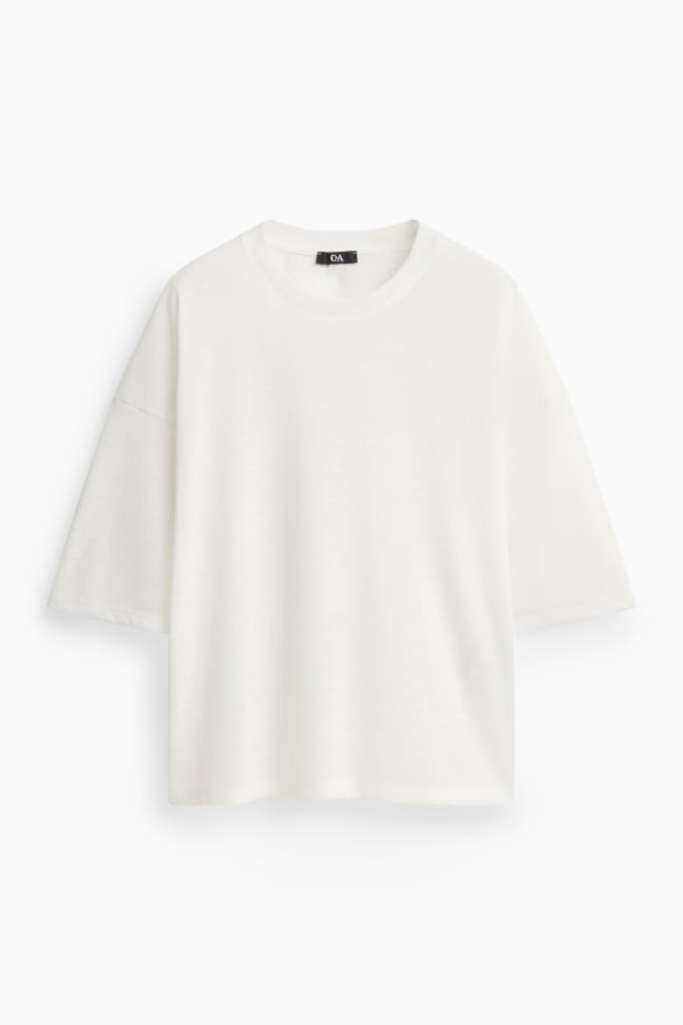 Damen - T-Shirt - Relaxed Fit - weiss