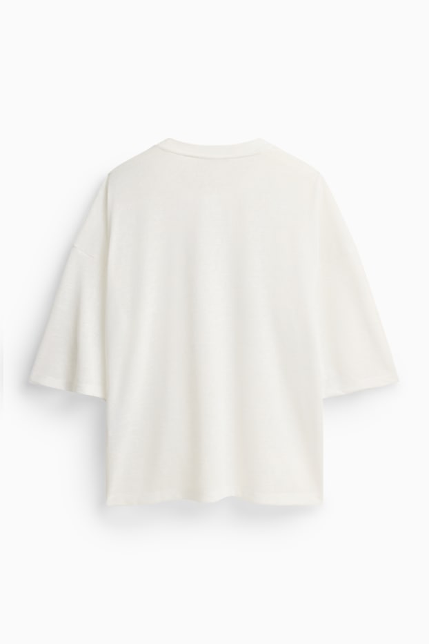 Damen - T-Shirt - Relaxed Fit - weiss