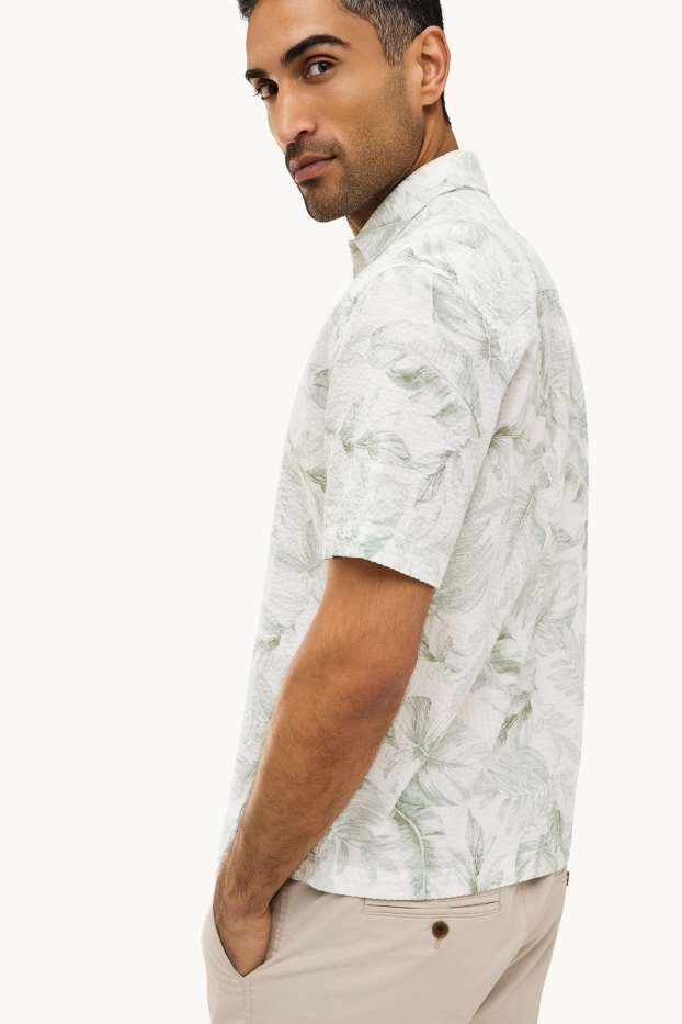 Hombre - Camisa - regular fit - Kent - estampada - blanco / verde