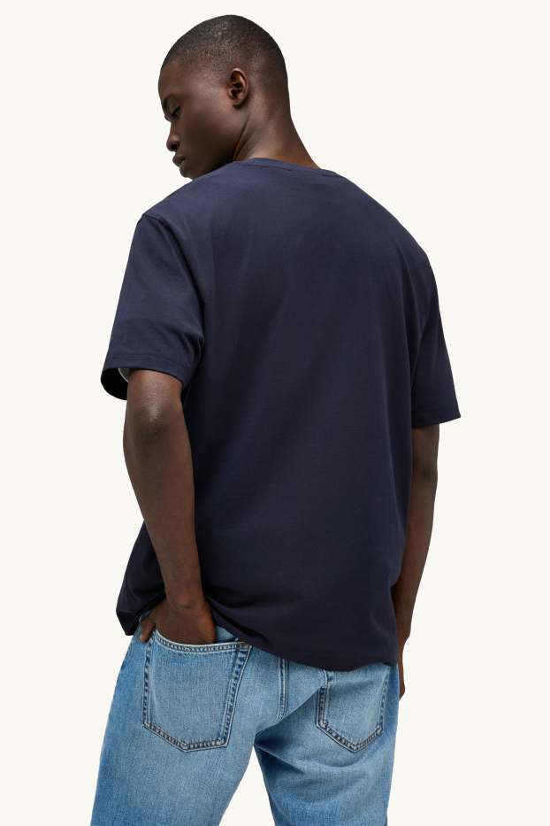 Hombre - Camiseta - relaxed fit - azul oscuro