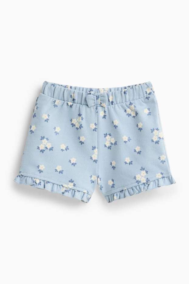 Baby: meisjes - Baby outfit - wit / lichtblauw