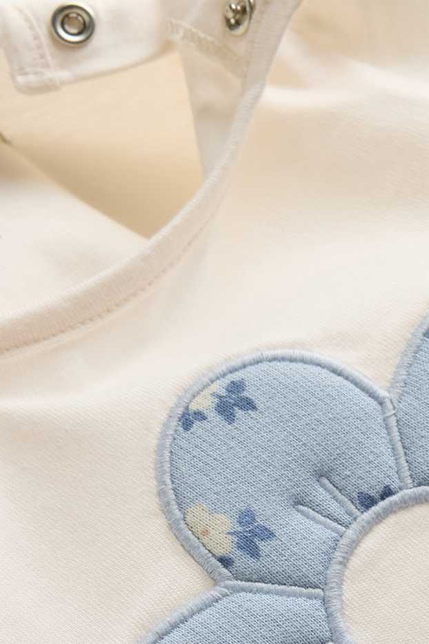 Baby: meisjes - Baby outfit - wit / lichtblauw