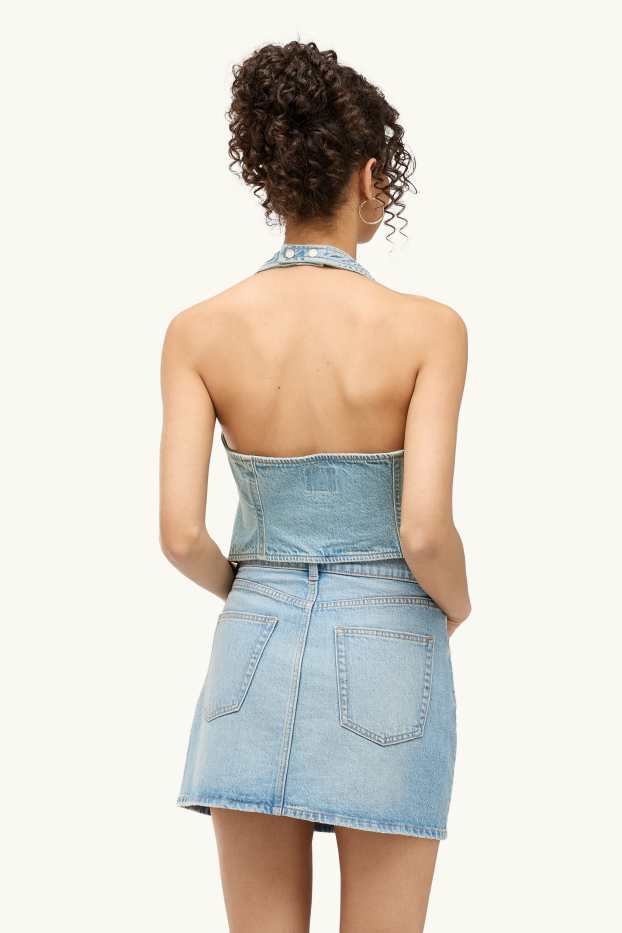 Damen - Jeans-Top - helljeansblau