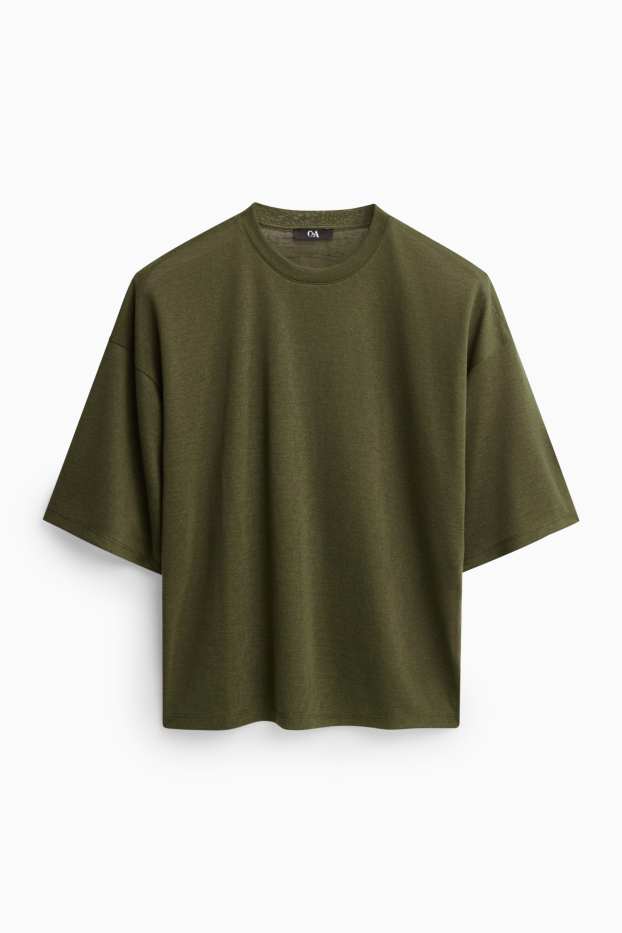 Damen - T-Shirt - Relaxed Fit - khaki