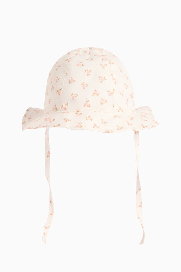 Bébés filles - Petites fleurs - bob bébé - blanc