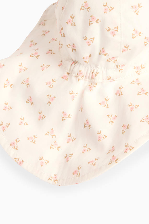 Bébés filles - Petites fleurs - bob bébé - blanc