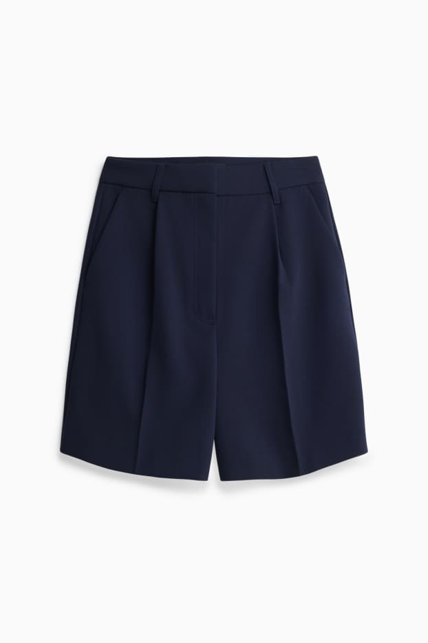 Damen - Bermudas - High Waist - dunkelblau