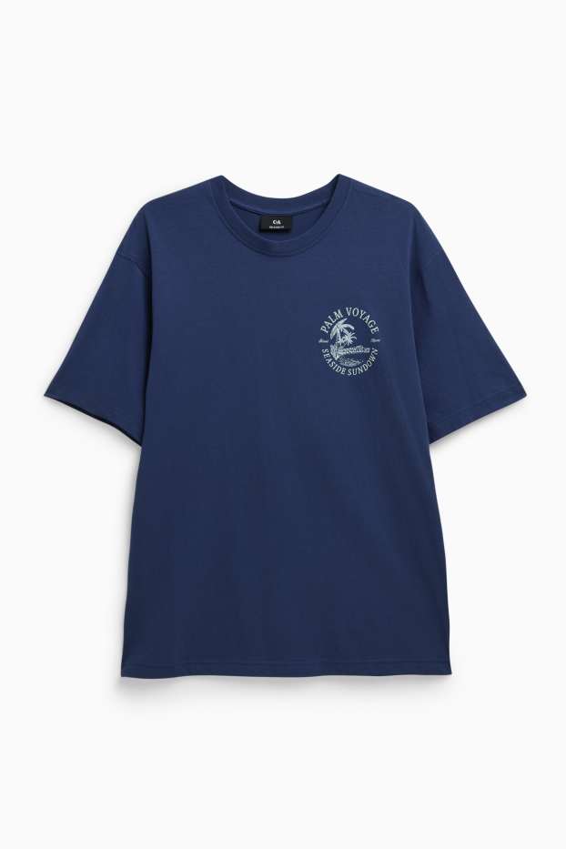 Herren - T-Shirt - Relaxed Fit - dunkelblau