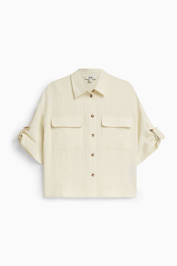 Femmes - Blouse-chemise - blanc crème