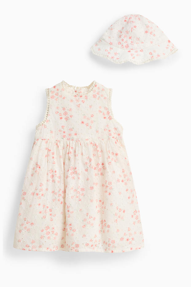 Miminka - dívky - Šaty pro miminka - bílá/růžová