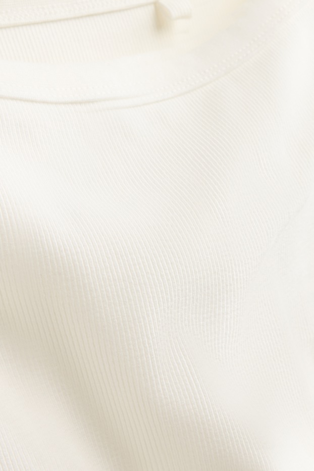 Femei - Tricou - slim fit - reiat - alb