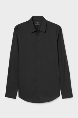 Chemise de bureau - slim fit - col kent - facile à repasser