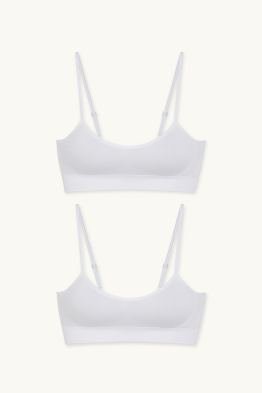 Lot de 2 - brassières - sans coutures - LYCRA®