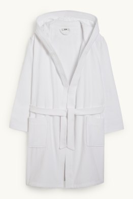 Frottee-Bademantel mit Kapuze