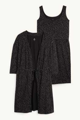 Souprava - kojící noční košile a župan - 2dílná