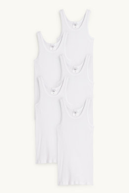 Multipack 5 ks - nátělník - s dvojitým žebrováním