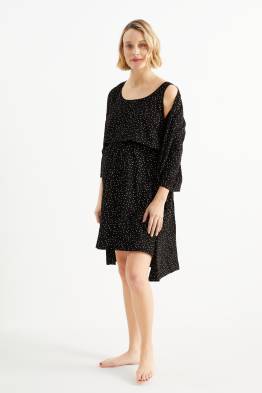 Souprava - kojící noční košile a župan - 2dílná