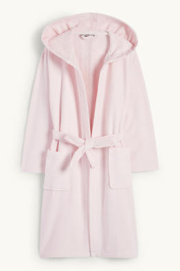 Frottee-Bademantel mit Kapuze