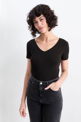 Multipack 3er - T-Shirt mit V-Ausschnitt - Slim Fit 