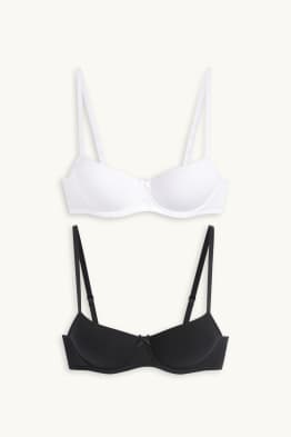 Multipack 2er - BH mit Bügel - DEMI - wattiert
