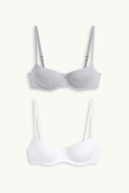 Multipack 2er - BH mit Bügel - DEMI - wattiert