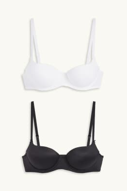 Multipack 2er - BH mit Bügel - FULL COVERAGE - wattiert