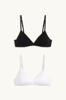 Pack de 2 - sujetadores sin aros - con relleno