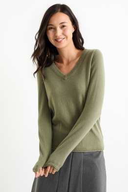 Cashmere V-neck jumper