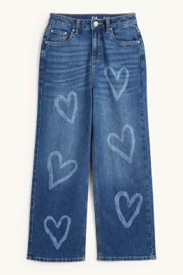 Heart - wide leg jeans