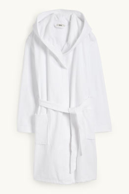 Frottee-Bademantel mit Kapuze