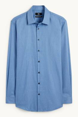 Cămașă office - slim fit - guler Kent - ușor de călcat - cu model