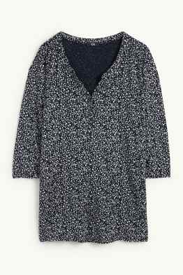 Langarmshirt - geblümt