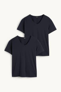 Multipack 2er - T-Shirt mit V-Ausschnitt - LYCRA®