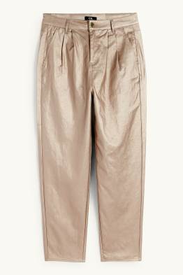 Stoffhose - High Waist - Tapered Fit