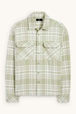 Chemise en flanelle - relaxed fit - col kent - à carreaux