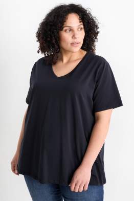 Multipack 2er - T-Shirt mit V-Ausschnitt - LYCRA®