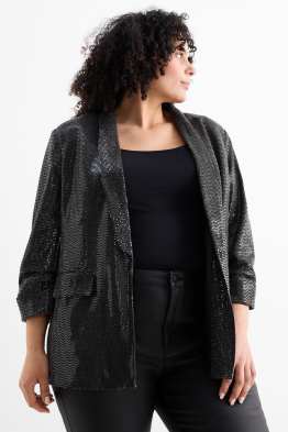 Blazer - Relaxed Fit - glänzend