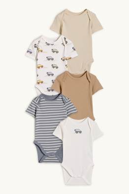 Lot de 5 - automobile - bodys bébé