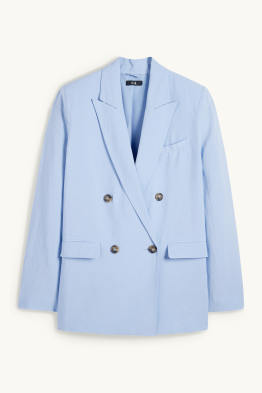 Longblazer mit Leinen-Anteil - Regular Fit