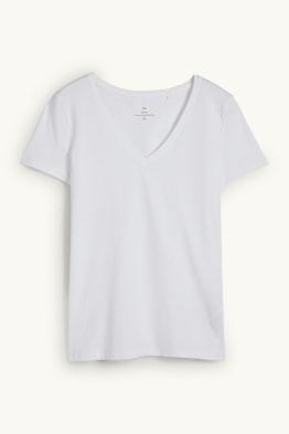 Camiseta con escote en pico - slim fit