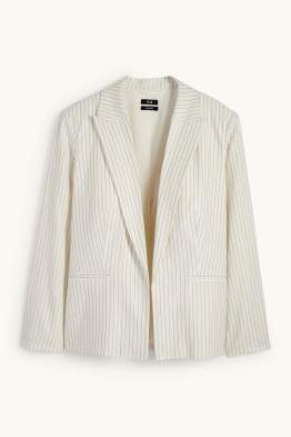Blazer - Relaxed Fit - Leinen-Mix - Nadelstreifen