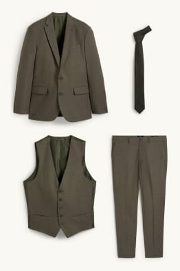 Garnitur z krawatem - slim fit - 4 części