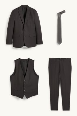 Garnitur z krawatem - slim fit - 4 części