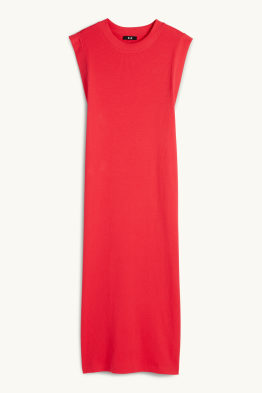 T-Shirt-Kleid - gerippt