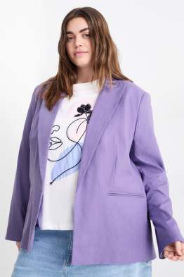 Longblazer - Relaxed Fit - Leinen-Mix