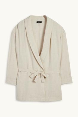 Longblazer mit Leinen-Anteil - Relaxed Fit