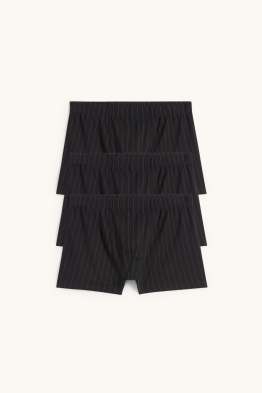 Wielopak, 3 pary - obcisłe bokserki - w paski