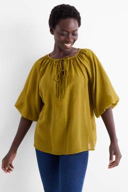 Bluse mit V-Ausschnitt